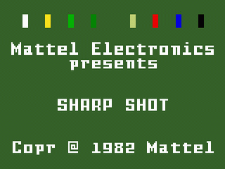 Sharp Shot title screen for Intellivision